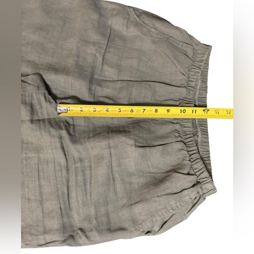 Flax Ankle Cropped Pants olive green size small - Picture 10 of 11